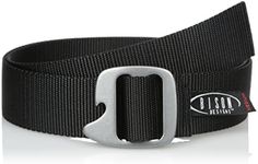 Bison Designs Tap Cap 38mm Belt with Gunmetal Buckle (Black, Max 38-Inch Waist/Medium)