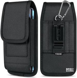 ykooe Étuis de Ceinture Housse pour iPhone Samsung Galaxy Téléphone Étui Ceinture de Xiaomi Redmi Protection Porte-Cartes en Holster Clip Coque (RFID Blocker), Noir
