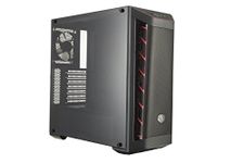 Cooler Master MasterBox MB511 - ATX PC Case with Front Mesh Panel, Racing Intakes, Transparent Side Panel, Flexible Air Flow Configurations - Red Accent