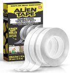 Alientape Nano Double Sided Tape Reusable Washable Transparent Traceless Multi-Purpose Adhesive Tape with Nano-Grip Technology for Indoor and Outdoor Mounting Tape As Seen On TV (Set of 3)