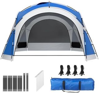 YITAHOME 10 Person Beach Tent Beach Canopy UPF50+ Dome Tent Rainproof Portable with 2-Pcs Side Walls for Camping Trips, Hiking, Picnics, Party, Backyard Sun Shelter 12 X 12ft (Blue)