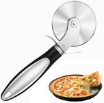 Classic Pizza Cutter Wheel - Sharp Blade, Built-In Finger Guard, Comfort Grip - Versatile for Crusts, Pies, and More - Dishwasher Safe