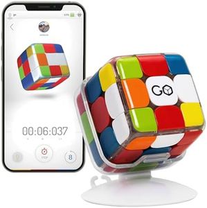 GoCube Edge Full Pack - Smart Cube 3D Puzzle Game - Speed Cube 3x3 Magnetic Technology - Interactive Brain Teaser Puzzles for Adults & Kids with Free App