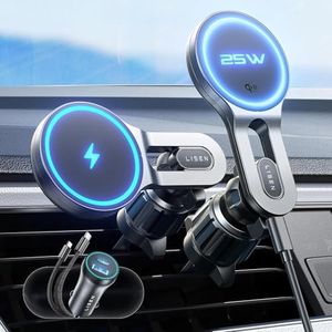 LISEN for Qi2.2 25W MagSafe Car Mount Charger, [2026 Upgrade] Magsafe Car Charger, Vent Magnetic Wireless Car Charger, Car Vent Phone Mount Charger Fits iPhone 17 Pro Max 16 15 14
