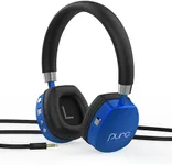 PuroQuiet Plus by Puro Sound Labs- Volume Limited On-Ear Active Noise Cancelling Studio Grade Bluetooth Headphones– Lightweight Headphones for Kids with Built-in Microphone (Blue)