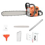 Hesitroad Cordless Chainsaw,58cc 20 Inch Gas Powered Chainsaw,8500rpm 2-Cycle Handheld Petrol Chainsaw Optional for Trees Wood Farm Garden Ranch Forest Cutting From USA Fast Arrival 20Inch