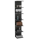 ComfortCove Wall Shelf Bookcase, Wall Mounted Unit, Shelf Units, Floating Shelves, Bookcase, Storage Organizer Shelves for Bedroom, Living Room, Bathroom, Kitchen, Office, 7 shelf, Black