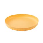 Irida Naturals Unbreakable Wheat Straw & Bamboo Fibre Fluted Snacks Plates Set of 1 | 8" | Reusable, Eco-Friendly,Microwave, Freezer & Dishwasher Safe | Perfect for Snacks & Dessert (Yellow)