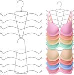 HOUSE DAY Bra Hangers for Closet Organizers and Storage, Tank Top Hangers College Dorm Essentials for Girls, Space Saving Hangers for Camisoles, Tank Tops, Bras, Belts, Ties, Scarves, Swimsuits