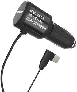 Pruveeo Car Charger Power Cord Adapter 5V 3A for D88/D90-4CH/A6 Dash Cam