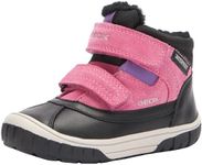 Geox Boy's B Omar Girl WPF Ankle Boot, Black Fuchsia, 7.5 UK Child