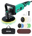 ZOTA Buffer Polisher, 1600W 7 Inch/6 Inch Pure Copper Motor Car Buffers and Polishers Kit, 7 Variable Speeds 1000-3500 RPM Car Polishers and Buffers, Ultra-Long Cord for Car Boat Polishing Waxing.