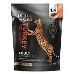 PrimaCat - Complete Dry Grain Free Turkey and Insect Flavoured Cat Food, Sterilised Adult Cat Food, 1.4kg