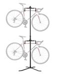 CyclingDeal 2 Bike Bicycle Vertical Hanger Parking Rack Gravity Floor Storage Stand for Garages or Apartments