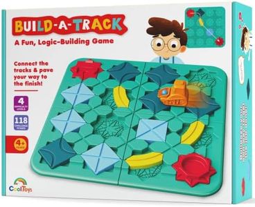 CoolToys Build-A-Track Brain Teaser Puzzles for Kids Ages 4-8 - Educational Smart Logic Board Game for Children, 4 Levels & 100+ Skill-Building Challenges, Fun Home & Travel Boys & Girls STEM Activity