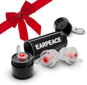 EarPeace Concert Ear Plugs - Reusable High Fidelity Earplugs - Hearing Protection for Music Festivals, DJs, Musicians, Motorcycles, Raves, Work & Airplane Noise Reduction - (Standard, Black Case)