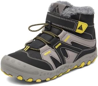 Mishansha Kids Hiking Boots Winter Snow Boys Girls Black 10.5 Little Kid