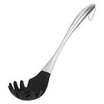 we3 Pasta Fork Stainless Steel Spaghetti Server|Pasta Server 32CM Long| (Black)