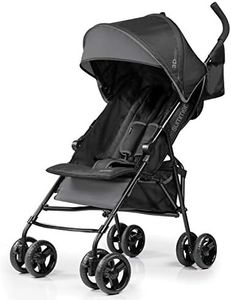 Summer by Ingenuity 3D Mini Convenience Stroller – Lightweight Stroller with Compact Fold, Multi-Position Recline, Canopy with Pop Out Sun Visor and More – Umbrella Stroller for Travel and More, Gray