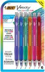 BIC Velocity Mechanical Pencils with Colored Leads, Medium Point (0.7 mm), 6-Count Pack, Perfect for Drawing and Journaling (MV7CP61-AST)