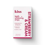 Kiss Professional Result Teeth Whitening Strips, 14 Strips, Up to 5 Shades Whiter in 7 Days, Peroxide Formula, Enamel-Safe (7 Treatments, Strawberry & Cream)