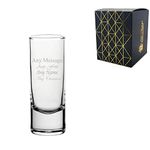 Personalised Engraved 60ml Tall Heavy Base Shot Glass Wedding Birthday Christmas