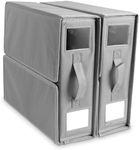 Bed Sheet Storage Cubes Bedding Organizer Boxes 15×13×4.7Inch Bedding Storage Box Container with Handle Foldable Bedding Sheet Storage Box Organizer Bed Sheet Organizer Bag (Grey, 2 PCS)