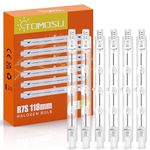 Tomosu 6 Pack R7s Halogen Bulb 118mm 230W Dimmable 230V 4650lm 2800k Warm White Energy Saving Tungsten Linear Bulbs Floodlight J118 Security Light Bulb