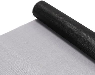 FLYZZZ Window Screen Mesh 48''x118'' Black DIY Screen Door Mesh for Window Patio Porch Replancement Screen