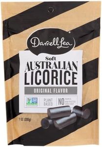 Darrell Lea Soft Australian Licorice, Original Black Flavor, 7 Ounce Bag (8-Pack) | Non-GMO, No Palm Oil, Plant Based, No High Fructose Corn Syrup | Soft & Chewy Licorice Candy, Made in Australia