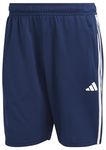 adidas Men's Train Essentials Piqué 3-Stripes Training Shorts, Dark Blue/White, M