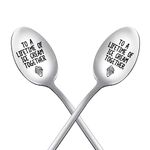 Ice Cream Spoons Husband Wife Anniversary Birthday Gifts for Him Her Engagement Gifts for Couples Girlfriend Boyfriend Friendship Gifts for Women Best Friend BFF Christmas Gifts for Teen Girls 2Pcs