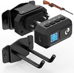 AINIRO Biometric Gun Trigger Lock - Quick Release Gun Lock with Shotgun Wall Mount Store Rifle Shotgun, Horizontal Metal Gun Rack for Wall with Soft Rubber Ring for Secure Display & Childproof Safety