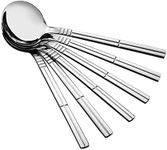 Doryh 12 Pieces Round Soup Spoons, Stainless Steel