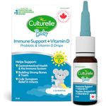 Culturelle Baby Probiotic Drops + Vitamin D, 8 ml, Immune & Digestive Health Support, Helps Soothe Colic, Fussiness, for Babies 1-36 months