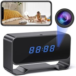 Voluart Nanny Cam Clock with Video, 4K FHD Wireless Hidden Camera with Motion Detection, Mini Spy Camera for Indoor Home and Office Security, Night Vision Camara