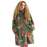 Bedsure Blanket Hoodies for Women, Wearable Blanket Adult, Hooded Blanket Ultra Soft Cozy as Gifts for Mom Women Girlfriend, Mushroom, Standard