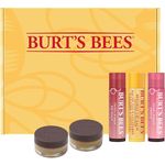 Burt's Bees Lip Balm & Lip Tint Set, Beeswax Lip Balm, Tinted Lip Balms in Red Dahlia & Hibiscus, Lip Mask & Lip Scrub