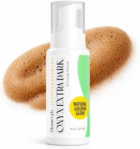 Skinerals Self Tanner Mousse - Onyx Extra Dark Self Tan, No-Streak Natural Sunless Tanner, Organic Tanning Foam, Long Lasting Fake Tan Face Body - 8oz