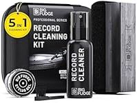 Big Fudge Vinyl Record Cleaning Kit - Includes Soft No-Scratch Velvet Vinyl Cleaner Brush, Cleaning Fluid & Stylus Cleaning Gel - Accessories w/Padded Storage Case