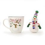 Pfaltzgraff Winterberry Mug Porcelain with Stuffed Snowman Ornament, 20 oz, Assorted