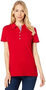 Tommy Hilfiger Women's Classic Polo (Standard and Plus Size), Scarlet, X-Small