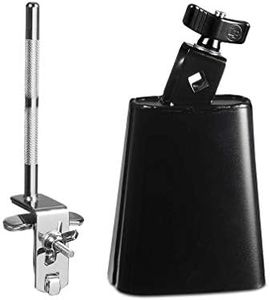 Latin Percussion City Cowbell with Mount (LP20NY-K),Silver,Black