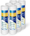 Ronaqua 1 Micron Sediment Water Filter Cartridge 10"x 2.5", Four Layers of Filtration, Removes Sand, Dirt, Silt, Rust, Made from Polypropylene 6 Pack