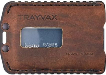 Trayvax Ascent Wallet, RFID Front Pocket Money and Credit Card Holder, Minimalist Slim Leather Metal Wallet for Men and Women, Black | Mississippi Mud, One Size, Ascent Wallet