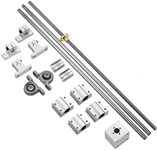 2PCS 8x150mm Linear Motion Rods & 8mm Lead Screw & 4PCS SK8 Rod Support & 4PCS SCS8UU & 2PCS KP08 Pillow Block & 2PCS Flexible Shaft Couplings for 3D Printer (Set of 16, 150mm)