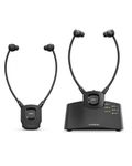 Avantree HT381 & Add-on Earphones - Wireless Earbuds for TV Listening with RF Transmitter, L/R Balance Volume Control Headphones for Seniors & Hard of Hearing, Compatible with TVs with Optical or AUX
