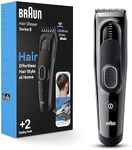 Braun Hair Clippers Series 5 5310, Hair Clippers for Men, Hair Clip from Home with 9 Length Settings, Incl. Memory SafetyLock Recall Setting, Ultra-Sharp Blades, 2 Combs,