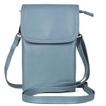 befen Genuine Leather Phone Bag, Real Leather Cell Phone Purse Wallet, Small Mobile Phone Cross Body Bag for Women Shoulder Bag with Long Strap and Key Ring - Fit 8 Plus or Phone Less 6.5 Inch