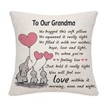 Grandma Gifts from Granddaughter Grandson Grandmother Nanny Nana Grandma Throw Pillow Cover Cushion Cover from Grandchildren Thanksgiving (Our Grandma)